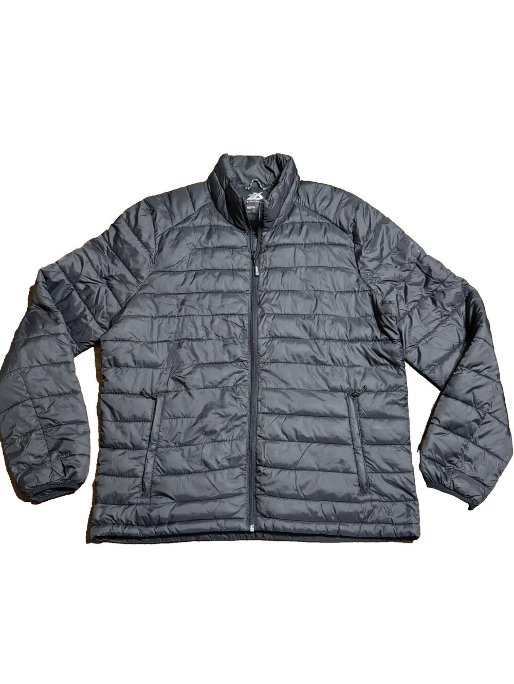 Zeroxposure Men's Puffer Jacket Black full zip Size Large Hiking Lightweight